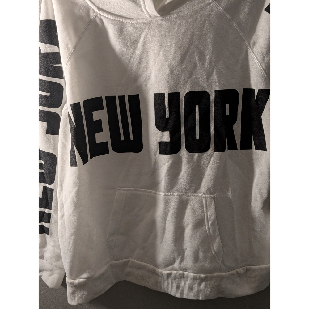 Rouge New York Graphic Hoodie White Black Pullover Sweatshirt Womens 2X